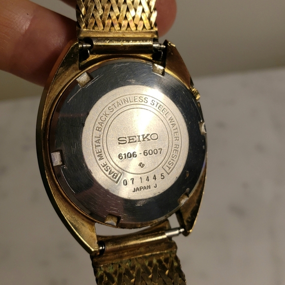 Vintage Seiko Men's Automatic Goldtone Watch 6106-6007 With Mesh Bracelet Runs! - Picture 3 of 12